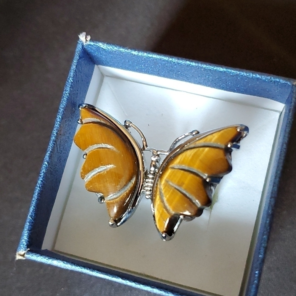 925 SS South African tiger eye heart necklace and stainless steel bracelet - Picture 10 of 10